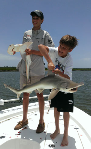 Shark fishing in Charleston